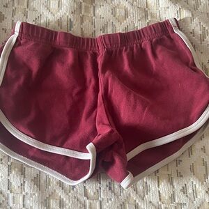 Women's Burgundy Shorts with White Trim